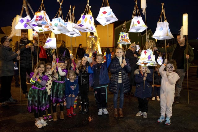 Over 5,000 people took part in Lisburn & Castlereagh City Council’s Twilight Night event.  Local schools and community groups paraded through the city centre and then enjoyed the spook-tacular experience of Wallace Park…Pic Steven McAuley/ McAuley Multimedia