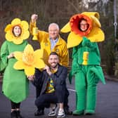 Marie Curie Ambassador Ryan Hand (sitting) and Marie Curie Community Fundraiser Phil Kane are calling on the residents from Banbridge and Dromore to support the Great Daffodil Appeal