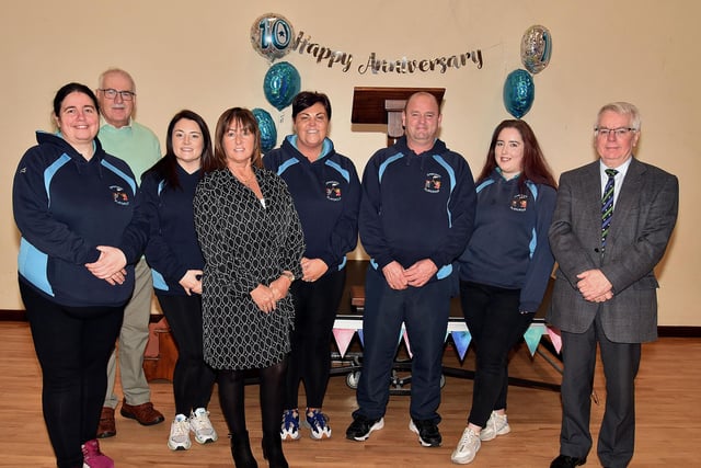 Staff and directors of Epworth Playgroup pictured at the 10th anniversary coffee morning. PT48-244.