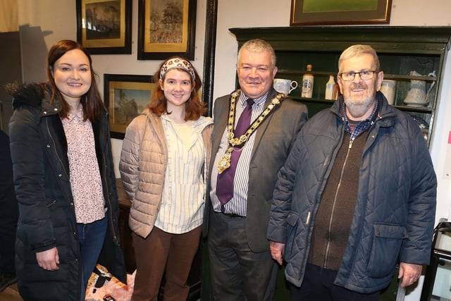 Mayor Cllr Ivor Wallace with members of the Friends of Ballycastle Museum