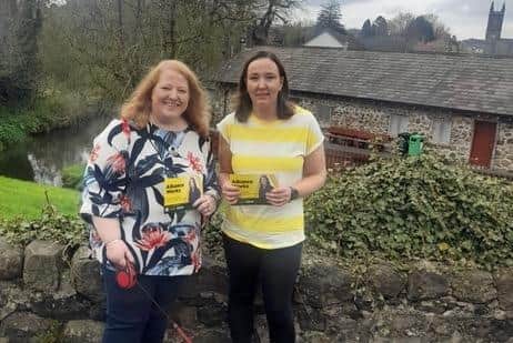 Naomi Long in Glenavy with Killultagh Candidate Claire Kemp