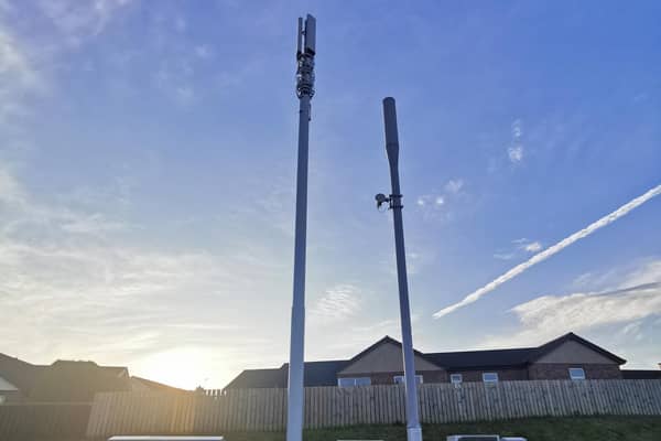 The telecommunication masts at Morgans Hill Road, Cookstown.