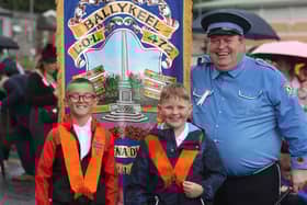 Charlie, Maxwell and Stuart at the annual Twelfth of July celebration in Ballymena.