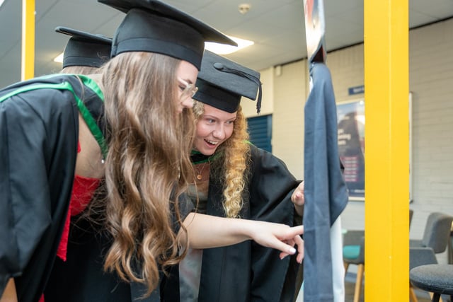 Graduates enjoying the day at Coleraine.