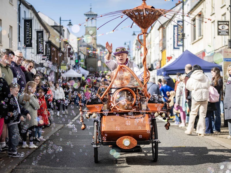 Bubbles were a hit with the younger spectators in particular.