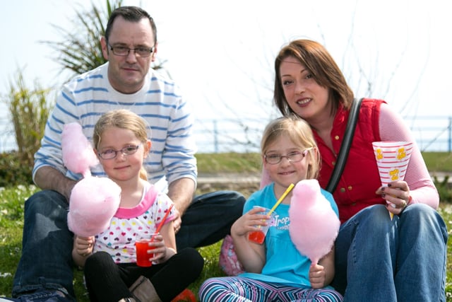 Glenn, Eve, Emma and Laura Shields pictured at Marine Gardens on Easter Monday. INCT 17-405-RM