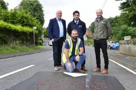 Traffic calming measures are installed in Glenavy. Pic credit: Lisburn and Castlereagh City Council