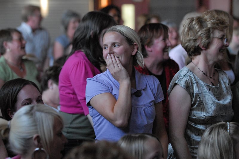 The audience having a great time at the Larne High School and St Comgall's College joint 50th anniversary concert in 2008. LT23-341-PR
