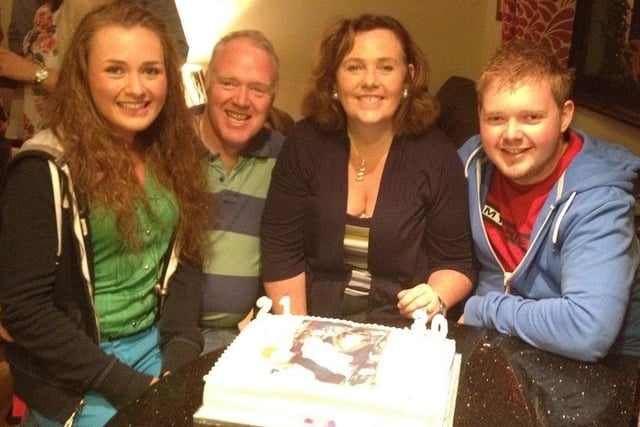 David Black pictured with his family on his son Kyle's 21st birthday. Pic: Black family