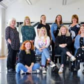 Cast and Production team from the Marian Hotel back l-r: : Director Patricia Byrne, Writer Caitriona Cunningham, Stage Manager Susie Garvey Williams, Dramaturg Emily De Dakis, Cast members: Maeve Connelly, Maureen Wilkinson and Una Morrison. Front l-r: Sorcha Shanahan, Roma Harvey, Aoibh Johnson, Shannon Wilkinson and Rachel Harvey.