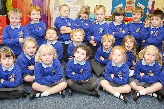 P1 pupils at Ballinderry Primary School in 2009
