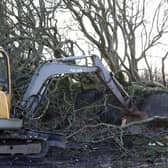 The clean-up operation underway after Storm Éowyn. Picture: Press Eye