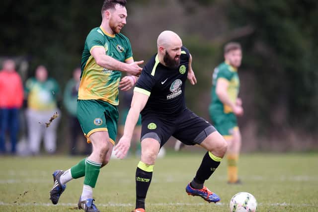 Action from Cleary Celtic's 4-0 win over Ballyholland.
