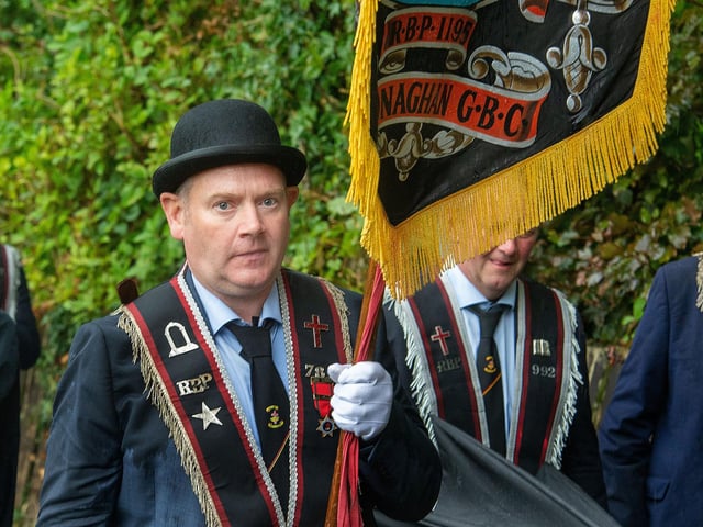 On parade in Dungannon on Saturday.