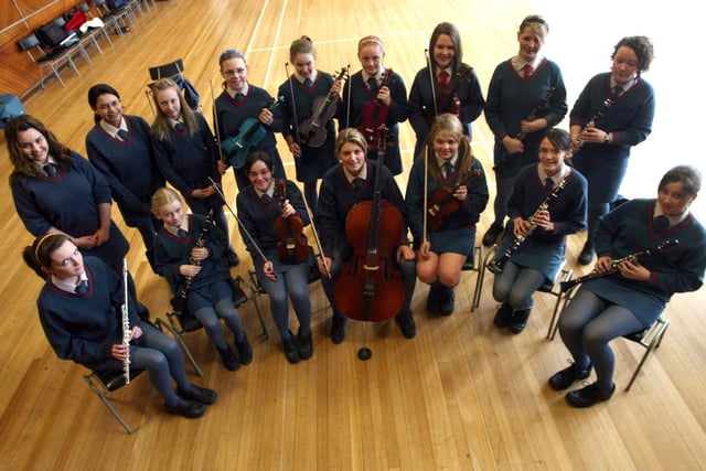 Members of The Hunterhouse Orchestra who performed with St Louis High School Dublin in 2007