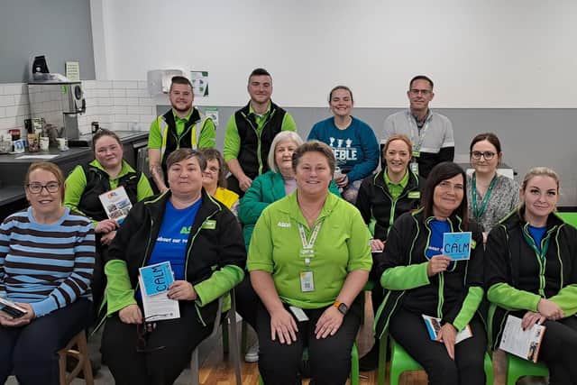 Staff at ASDA's Larne branch recently completed CALM training with AEL. (Pic: Contributed).