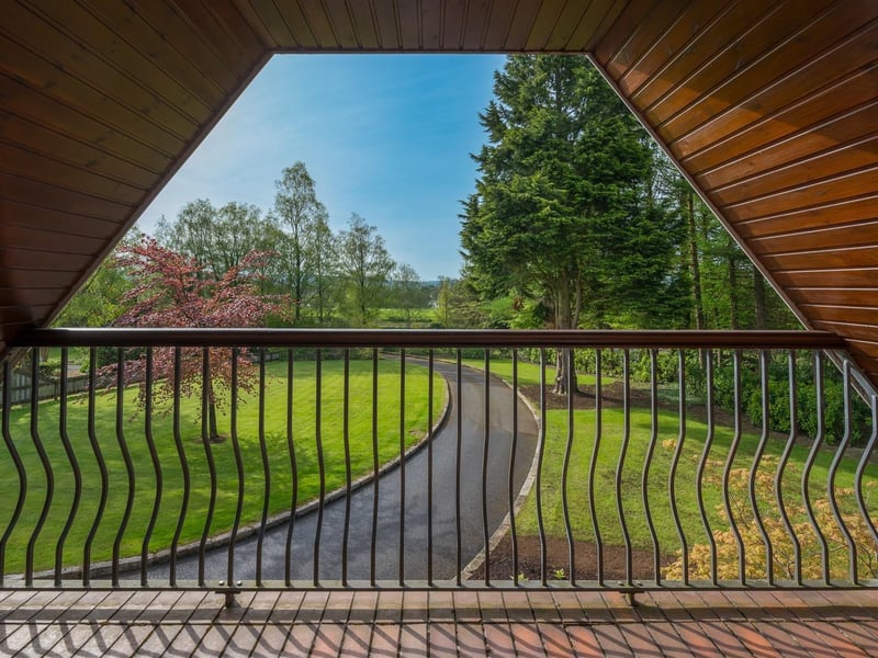 Beautiful rural views from the balcony.