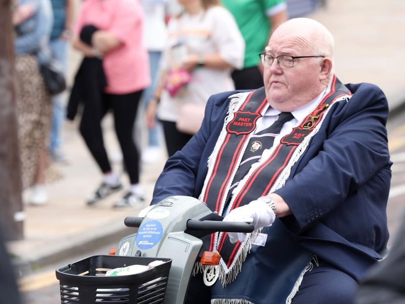 Taking part in the Royal Black District Chapter parade in Bangor on Saturday.