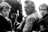 A photograph from the BBC programme - Ian Paisley with his twin sons Ian and Kyle