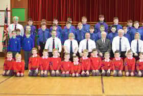 9th Route boys' Brigade Company with Captain Ian Bolton and Chaplin Roy Gaston
