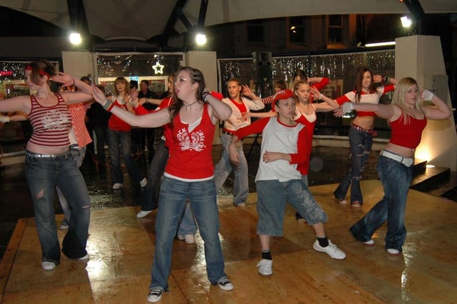 The Streetbeatz dancers on stage at the 2006 Christmas tree lighting in Larne. LT48-328-PR