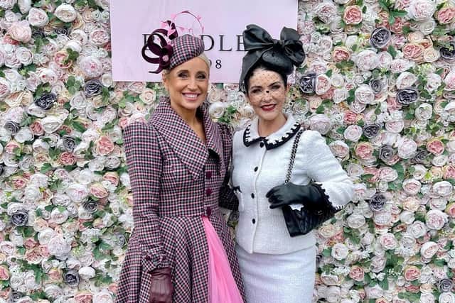 Looking stylish at Cheltenham Festival are friends Shileen McConville and Victoria Lavery from Lurgan. Picture: Victoria Lavery