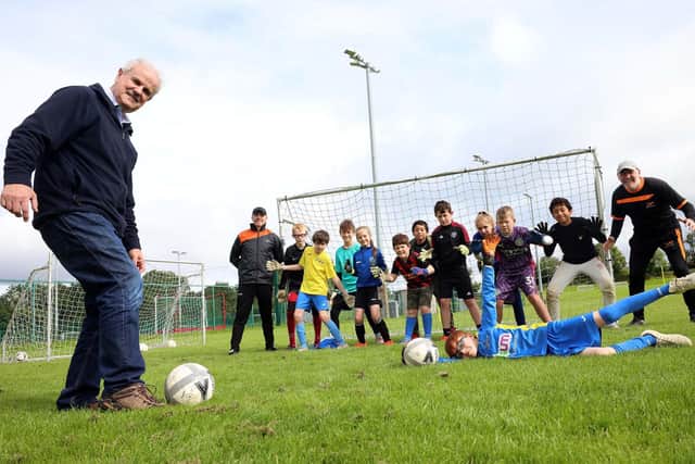 Chair of the Leisure & Community Development Committee, Councillor Thomas Beckett enjoying the Summer in the City Programme. Pic credit: Lisburn and Castlereagh City Councl