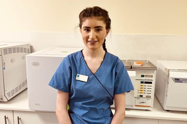 Omagh campus student Emma Taggart from Omagh, who studies Level 3 Apprenticeship in Dental Nursing.