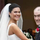 GAA manager Mickey Harte with his daughter Michaela on her wedding day ahead of her marriage to John McAreavey. Picture: Pacemaker