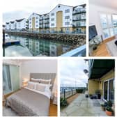 The two bedroom apartment has beautiful views over the marina in Carrickfergus.  Photos: Reeds Rains