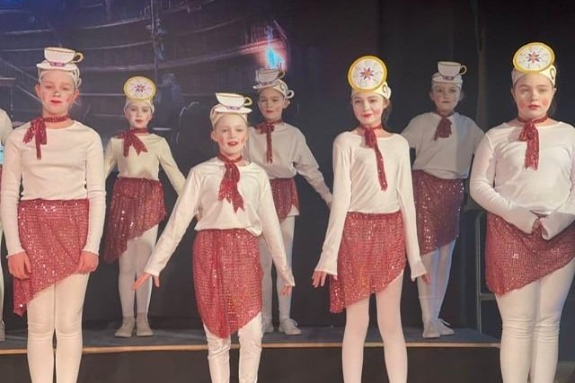 Dancers on stage at Mossley PS.