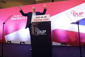 DUP leader Gavin Robinson during the party's annual conference at Crowne Plaza Hotel in Belfast. Photo: Brian Lawless/PA Wire