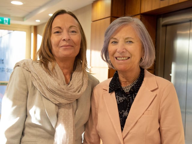 Yvonne and Geraldine Turley pictured before the Portadown Male Voice Choir concert at Craigavon Civic Centre. PT16-234.