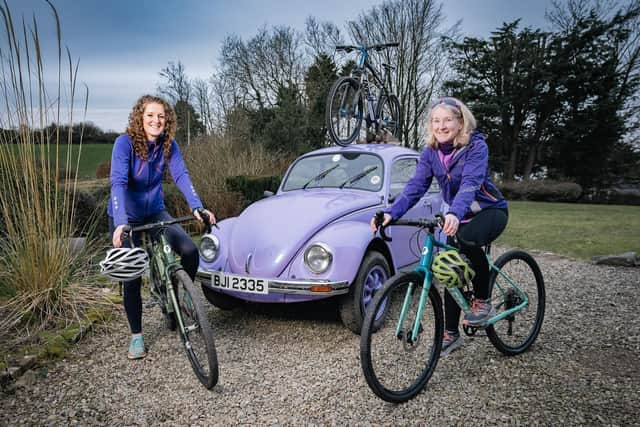 Andrea Harrower (48) from Dromara and her sister Cathy Booth (46) from Hillsborough, will on June 9 set out on an epic journey to #PedalThePeriphery of NI taking in 480 miles in just 48 hours non-stop.