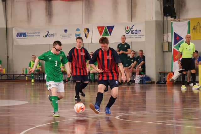 ​Micheál on the ball against Team USA.