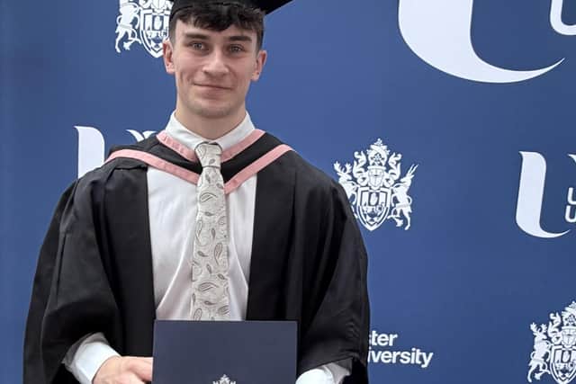 Ewan Murray, who attended St Ronan's College in Lurgan, graduated with a degree in Mechanical Engineering through a programme delivered in partnership with Manufacturing & Engineering Growth & Advancement (MEGA), Ulster University and the Department for the Economy.