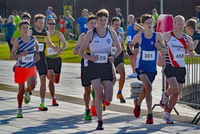 5K runners pictured during their race at Craigavon Lakes on Wednesday. PT24-233.