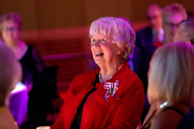 Mrs Joan Christie CVO OBE at a civic event.