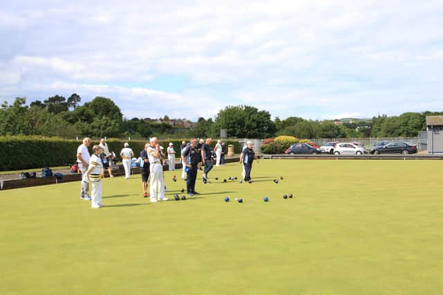 Action at Warrenpoint Bowling Club when Warrenpoint faced Antrim on Saturday.