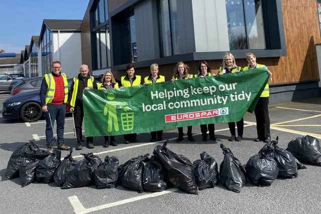 The team from P&G Eurospar in Portadown took away 27 bags of rubbish from their local residential area.