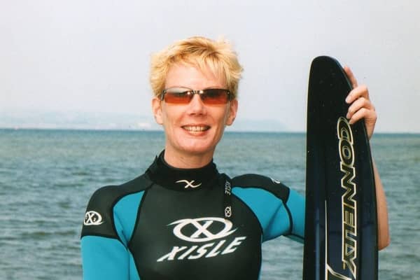 Four time World Champion water skier, Janet Gray has added her voice to RNIB and British Blind Sports’ ‘See Sport Differently’ campaign. Credit: RNIB NI