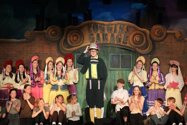 Reuben Hal, the Toymaker in Chitty Chitty Bang Bang, taking his applause.