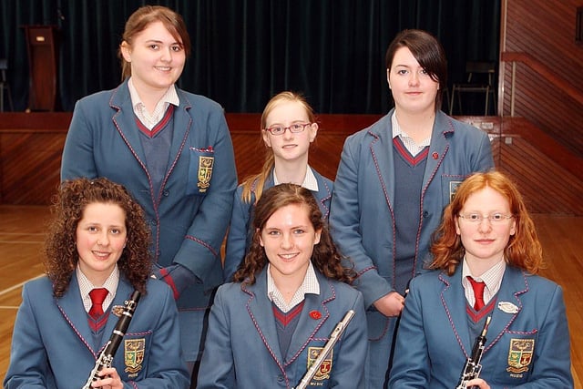 Members of the Hunterhouse College Orchestra who competed at the Carrickfergus Music Festival in 2007