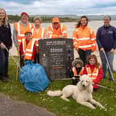 Catherine Hunter, education officer for Mid and East Antrim Council (MEABC); Eco-Ranger volunteers Alyson Kerr, Ann Morrow, Abe Agnew and Christine Leacock; and Lisa Kirkwood, outdoor recreation officer for MEABC, with (front) Ben Crooks, Alexander Leacock and Charlotte Leacock. Photo by: Chris Neely