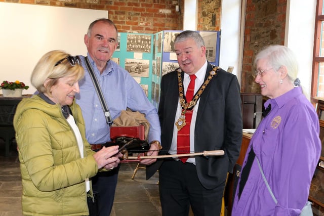 The Mayor pictured at the the opening of the  Roe Valley Country Park, Green Lane Museum, Limavady  which gives visitors the opportunity to explore 19th and 20th century history relating to rural life in the Roe Valley  including farming, local trades and linen industries.