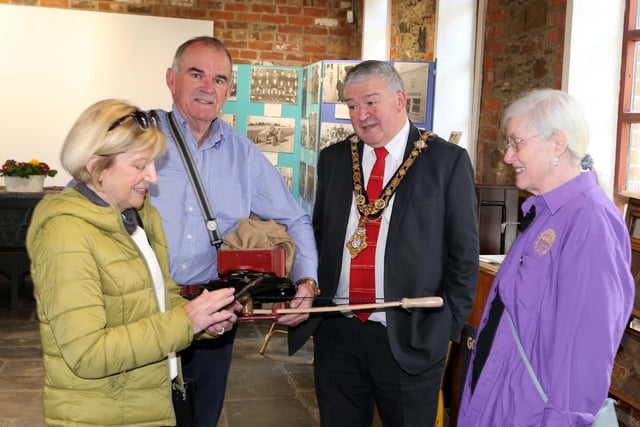 The Mayor pictured at the the opening of the Roe Valley Country Park, Green Lane Museum, Limavady which gives visitors the opportunity to explore 19th and 20th century history relating to rural life in the Roe Valley including farming, local trades and linen industries.