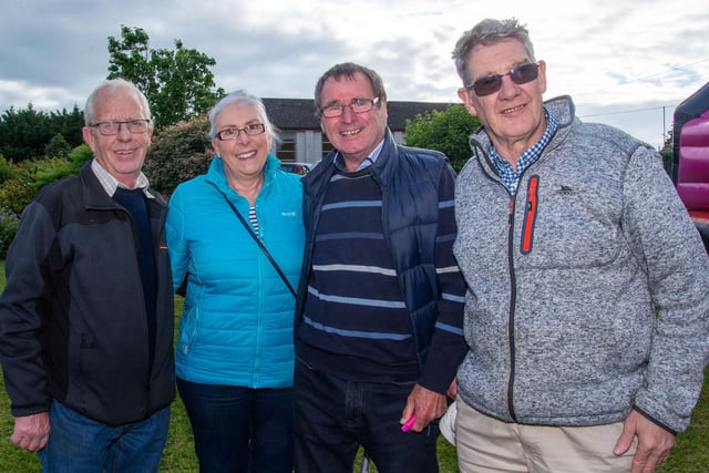 Enjoying the Community Fun Night at Loughgall Rectory on Friday are from left, Charlie Coulter, Charlotte George, David George and Paul Reilly. PT24-200.