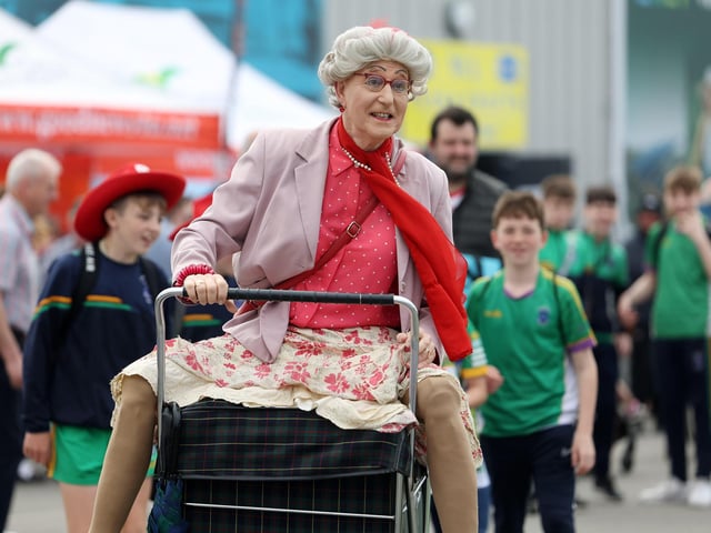 One of the colourful characters who brought a smile to many faces at the show.