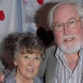 Lilian pictured with her late husband David at a fundraising event for Larne RNLI. (Pic Larne Times).