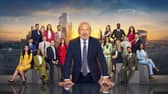 Lord Alan Sugar with the the contestants on this series of The Apprentice. Photo: Ray Burmiston/Naked/BBC